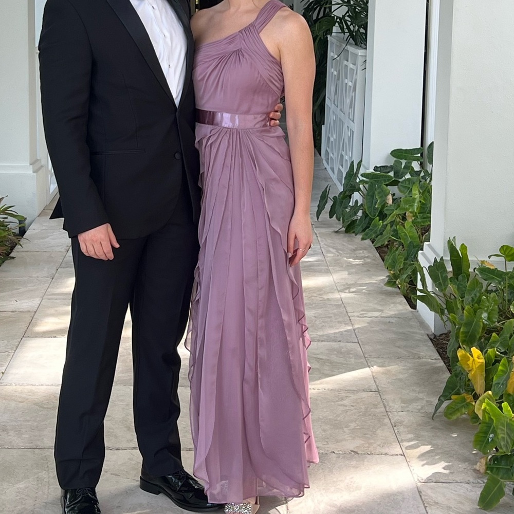 Elegant Purple One-Shoulder Gown